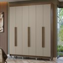 Ver imagem 1 de Guarda-Roupa Casal com Pés 6 Portas Batentes Netuno Madesa