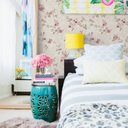 Ver imagem 2 de Papel de Parede Quarto Casal Floral Delicado Autoadesivo 1mx40cm