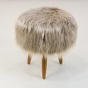 Ver imagem 1 de Puff Decorativo Quarto e Sala de Estar Pelo Sintético Herrero:Bege