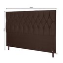 Ver imagem 2 de Cabeceira Ram 1500 Marrom Estofada para Cama Box Casal King Size 195cm Quarto Luxo