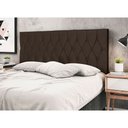 Ver imagem 3 de Cabeceira Ram 1500 Marrom Estofada para Cama Box Casal King Size 195cm Quarto Luxo