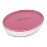 Conjunto Assadeiras De Vidro Marinex Com Tampa Rosa 02 peças - 3