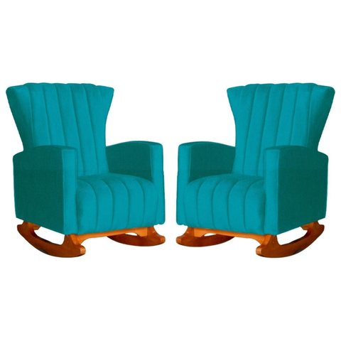 Kit 02 Poltronas Balanço Melinda Suede