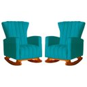 Ver imagem 1 de Kit 02 Poltronas Balanço Melinda Suede