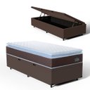 Ver imagem 1 de Cama Box Baú com Colchão de Espuma D33 Pillow Top Comfort Luxo Solteiro 88cm