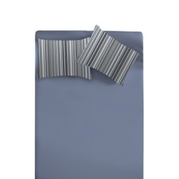 Jogo de Lençol King Doce Vida com 3 Peças - Sidney Black/Azul Jeans - 2