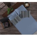 Ver imagem 1 de Jogo de Lençol King Doce Vida com 3 Peças - Sidney Black/Azul Jeans