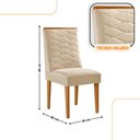 Ver imagem 3 de Mesa de Jantar Eloise 180cm Tampo Mdf Laminado com 6 Cadeiras Eloise Moderna Mobília