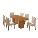 Ver imagem 2 de Mesa de Jantar Eloise 180cm Tampo Mdf Laminado com 6 Cadeiras Eloise Moderna Mobília