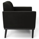 Ver mais imagens de Poltrona Base Madeira Preto Kit 2 Maressa Suede Preto - Ibiza