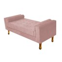 Ver imagem 1 de Recamier Baú Félix King Size 1,95M Suede Rosê - ADJ Decor