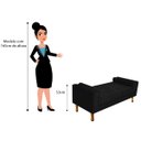 Ver imagem 5 de Recamier Baú Félix King Size 1,95M Suede Preto - ADJ Decor