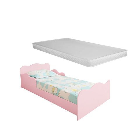 Mini Cama Montessoriana Juvenil Infantil Sonhar com Colchão Incluso - Rosa