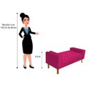 Ver imagem 5 de Recamier Baú Félix King Size 1,95M Suede Pink - ADJ Decor