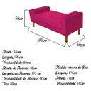 Ver imagem 3 de Recamier Baú Félix King Size 1,95M Suede Pink - ADJ Decor