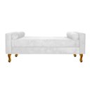 Ver imagem 2 de Recamier Baú Félix King Size 1,95M Suede Branco - ADJ Decor