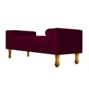 Ver imagem 4 de Recamier Baú Félix King Size 1,95M Suede Bordô - ADJ Decor