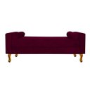 Ver imagem 2 de Recamier Baú Félix King Size 1,95M Suede Bordô - ADJ Decor