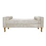 Recamier Baú Félix King Size 1,95M Suede Bege - Adj Decor - 2