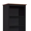 Ver imagem 2 de Estante para Livros 3 Prateleiras 1 Gaveta Pés Luis Xv 60201 Linz Móveis - Preto/imbuia