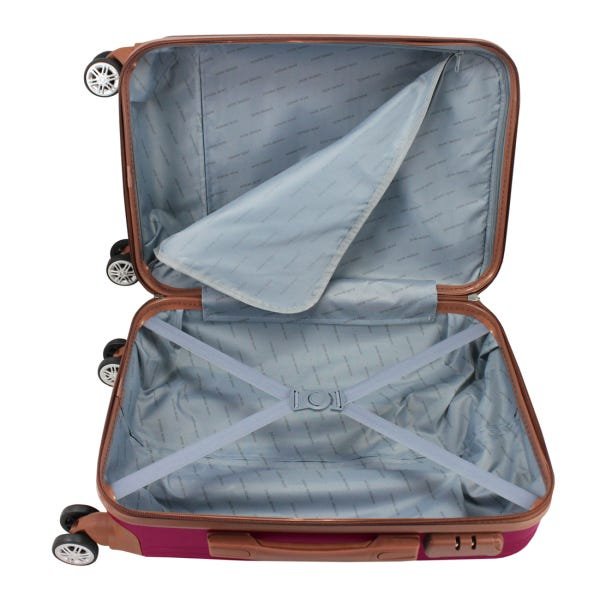 Mala Viagem Media Rodinhas 360 Anac De Bordo Mão Resistente:Vermelho - Vinho 2 - 3
