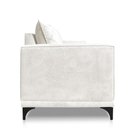 Ver imagem 4 de Sofá Living 2 Lugares com Pés de Ferro Almofadas Soltas 160cm Neso Bouclê Off White