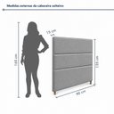 Ver imagem 4 de Cabeceira Estofada Solteiro 90cm Base Madeira Maciça Slim