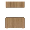 Ver imagem 3 de Conjunto Lavanderia Multiuso Armário Aéreo e Balcão 4 Portas Multimóveis Mp5054 Rustic/natural