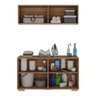 Conjunto Lavanderia Multiuso Armário Aéreo e Balcão 4 Portas Multimóveis Mp5054 Rustic/natural - 4