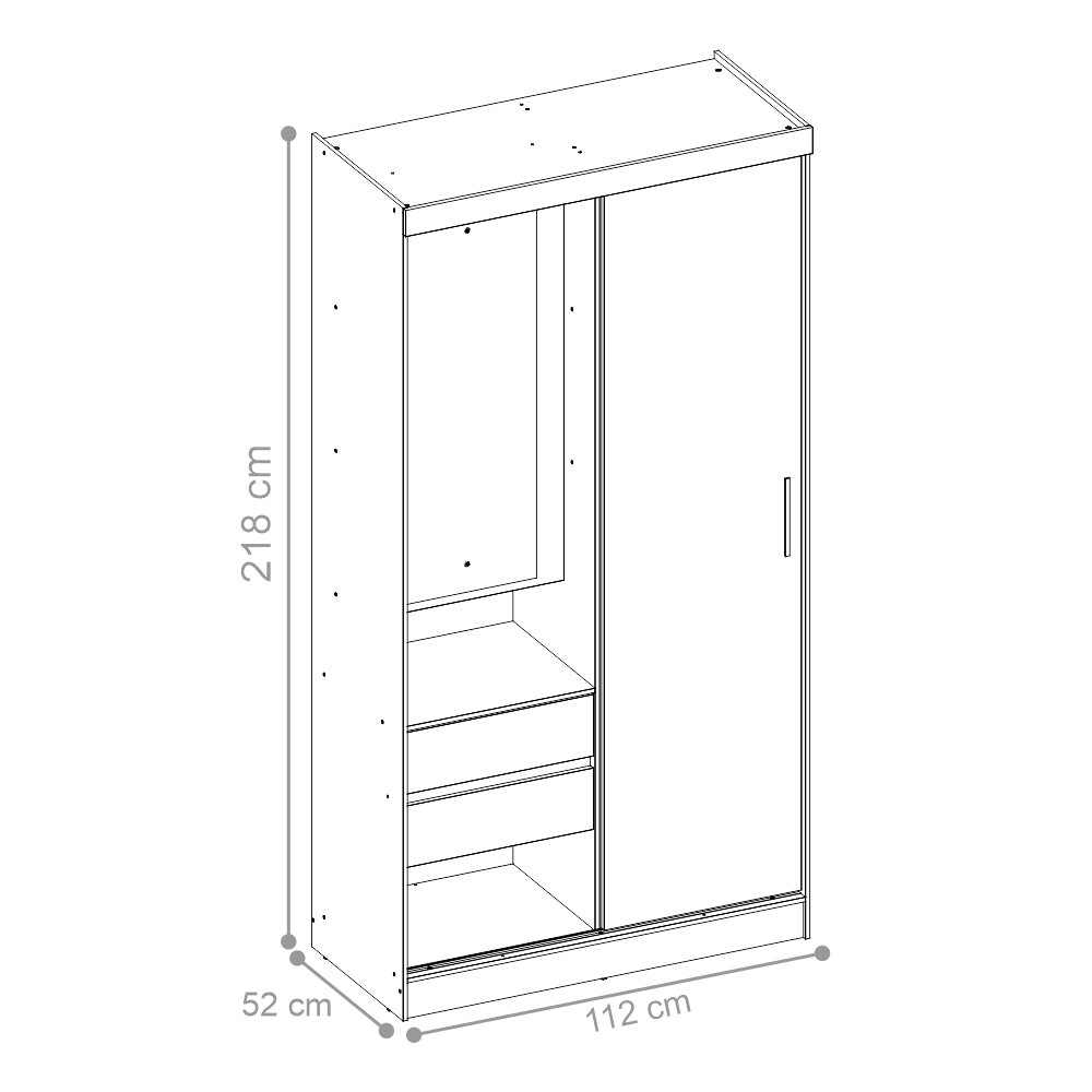 Armário 2 Portas Capela Clark Branco | MadeiraMadeira