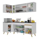 Ver imagem 6 de Armário de Cozinha Compacta de Canto Veneza Multimóveis V2058 Branco/Dourado