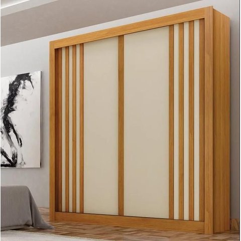 Guarda Roupa Milano 100%mdf 2 Pts Cinamomo/off - Leifer
