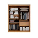 Ver imagem 4 de Guarda Roupa Milano 100%mdf 2 Pts Cinamomo/off - Leifer