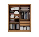 Ver imagem 4 de Guarda Roupa Milano 100%mdf 2 Pts Cinamomo/off - Leifer