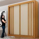 Ver imagem 3 de Guarda Roupa Milano 100%mdf 2 Pts Cinamomo/off - Leifer