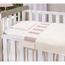 Ver imagem 3 de Jogo de Lençol de Berço Americano para Bebê Menina 3 Peças 100% Algodão: Rosê-essence