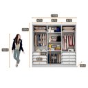 Ver imagem 2 de Guarda Roupa Casal New Messina 6 Portas 8 Gavetas Neve – Novo Horizonte