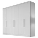 Ver imagem 1 de Guarda Roupa Casal New Messina 6 Portas 8 Gavetas Neve – Novo Horizonte