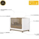 Ver imagem 3 de Berço Mini-cama 2 em 1 - Aconchego - Branco / Jequitibá Hp