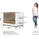 Ver imagem 7 de Berço Mini-cama 2 em 1 - Aconchego - Branco / Jequitibá Hp