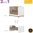Ver imagem 5 de Berço Mini-cama 2 em 1 - Aconchego - Branco / Jequitibá Hp