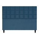 Ver imagem 1 de Cabeceira Decorativa Florem para Cama de Queen 160 Cm Azul-marinho, Suede