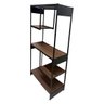Livreiro Multiuso Estante com Nicho Estilo Industrial Metal Cor Marrom e Preto - 3