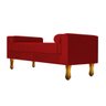 Recamier Baú Félix Casal 140cm Suede Vermelho - Adj Decor - 4
