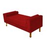 Recamier Baú Félix Casal 140cm Suede Vermelho - Adj Decor - 1