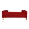 Recamier Baú Félix Casal 140cm Suede Vermelho - Adj Decor - 2