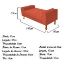 Ver imagem 3 de Recamier Baú Félix Casal 140cm Suede Terracota - Adj Decor
