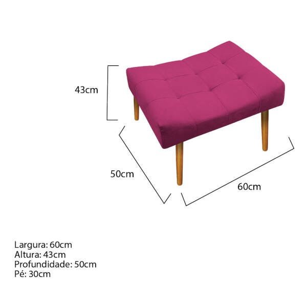 Kit 4 Puff Requinte Palito Mel Suede Pink - 5