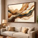 Ver imagem 3 de Quadro Abstrato Moderno Grande - Ondas em Harmonia 153x103