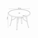 Ver imagem 2 de Mesa Redonda Vidro Piscina 107cm Litorânea Macaé Rivatti